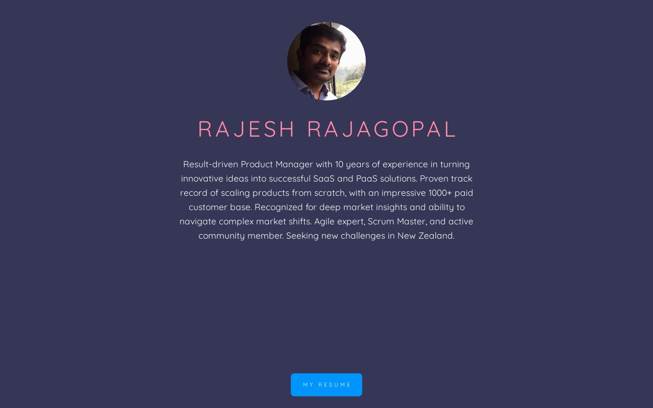 Carrd profile picture for @rajesh